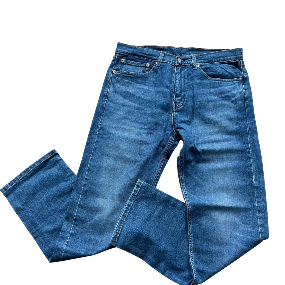 Levis 505 Regular Fit Mens Jeans 34x32‎ Blue Straight Leg Denim 00505-2222